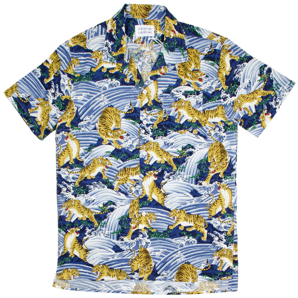 blue tiger shirt