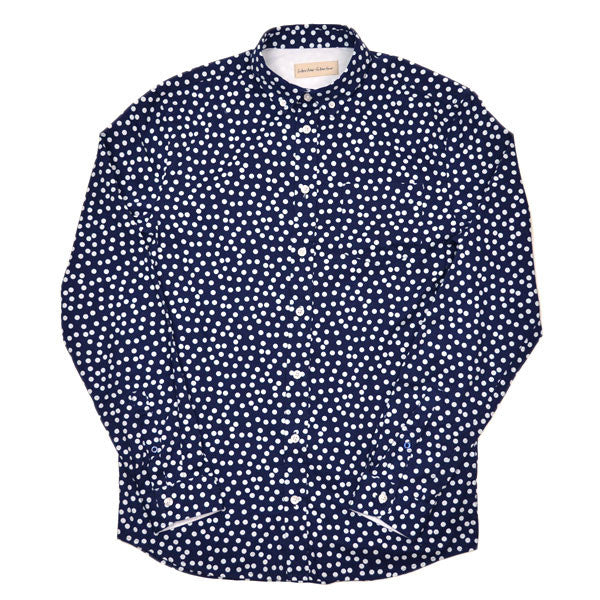 Libertine-Libertine - Hunter Shirt Sunset - Dark Navy with White Dots ...