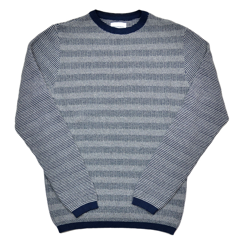 Norse Projects - Sigfred Denim Stitch Sweater - Dark Navy – BEAUBIEN