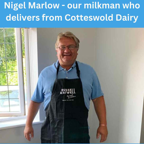Nigel the milkman with his R&A apron