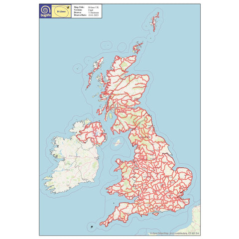 B Lines map of UK