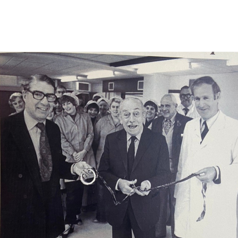 David opening the site in Banbury 1978