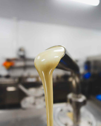 lovely white chocolate pouring