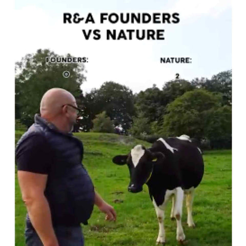 Steve and a cow