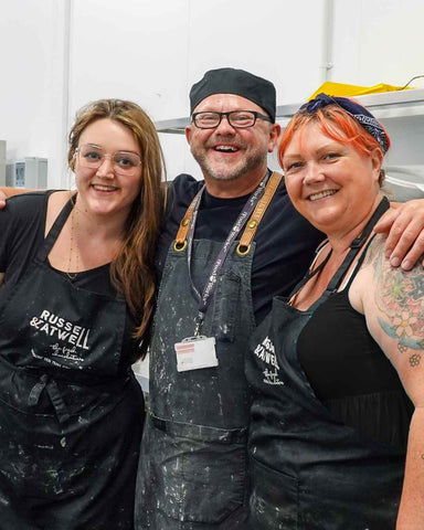 Steve, Masie and Sharon - messy, but happy!