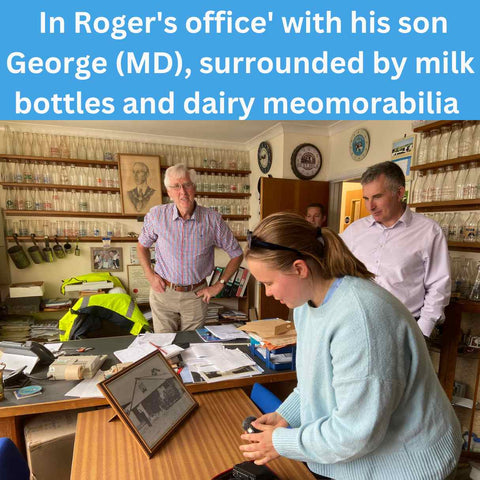 Inside Roger's office with dairy memorabilia