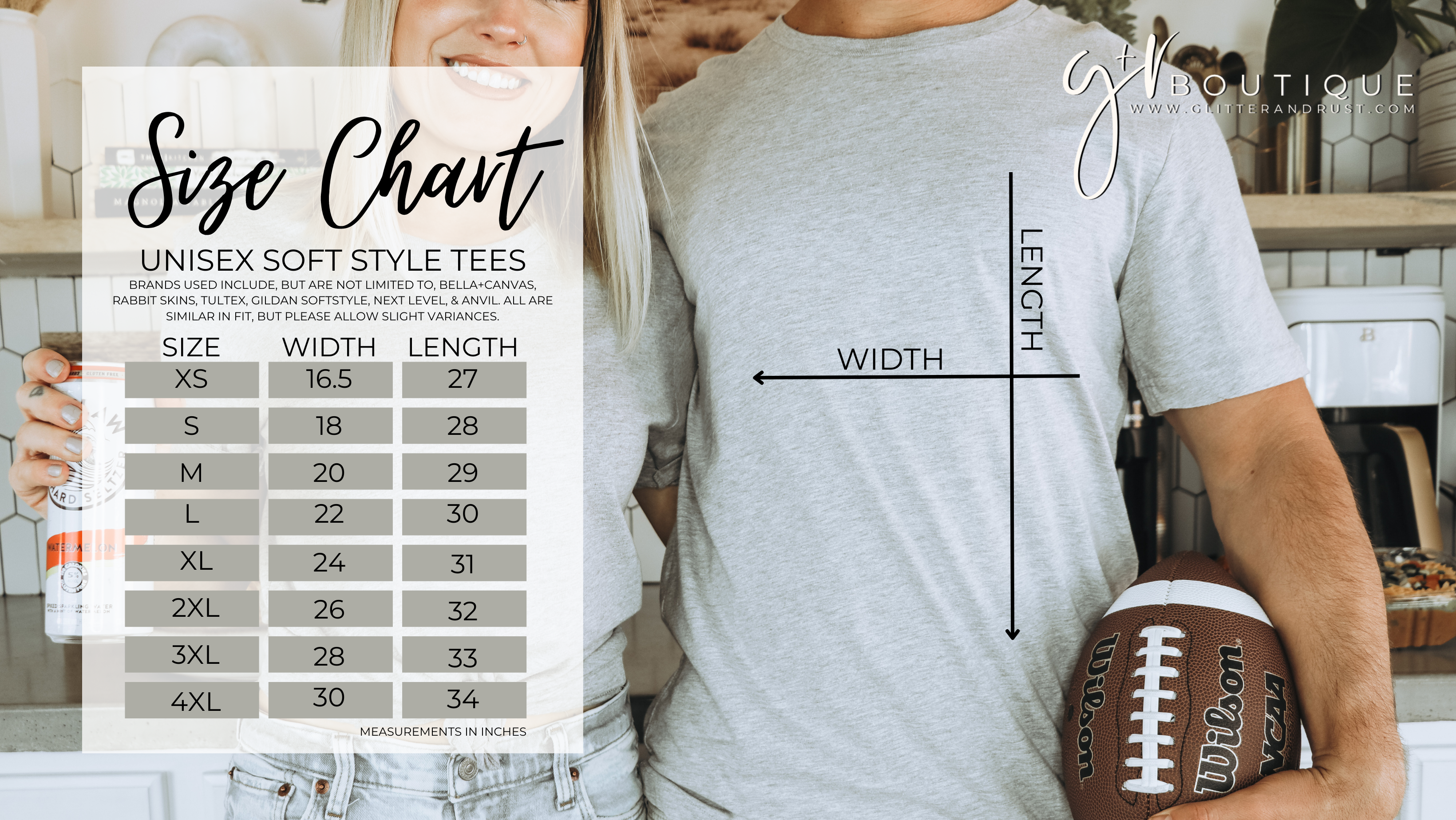 Tee Size Chart