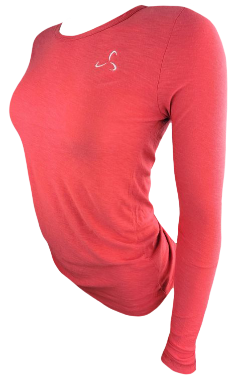 Women's Pink Long Sleeve Shirt - VALOR FITNESS CLOTHING