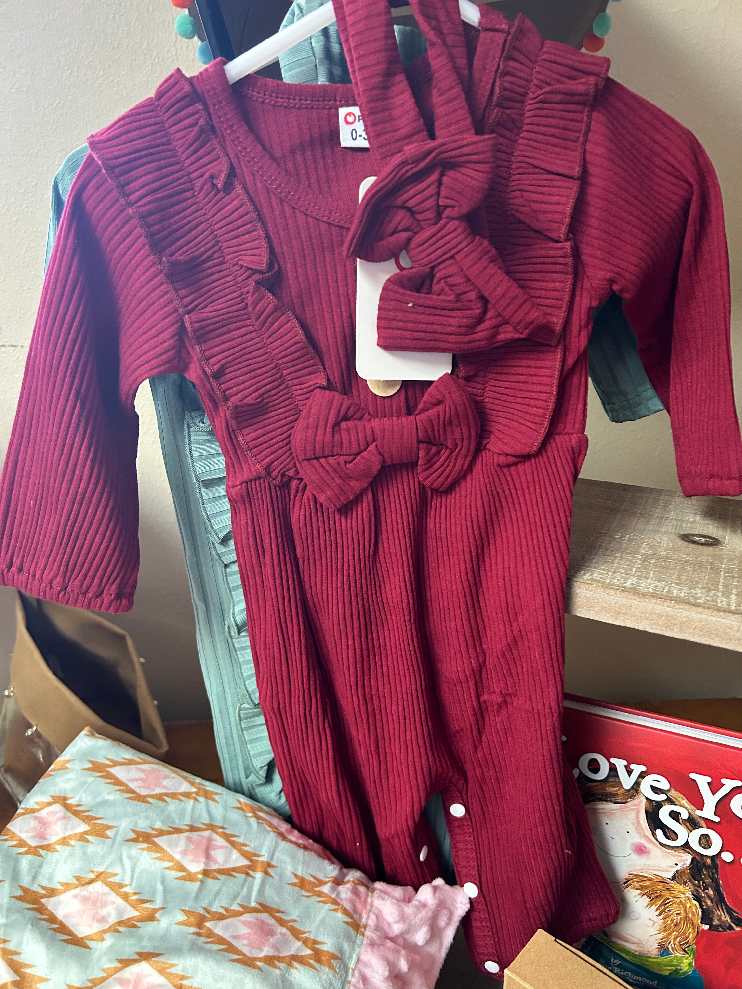 Burgundy romper