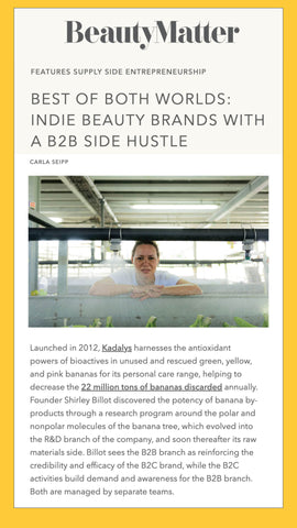 Beauty Matter features Kadalys as a brand that also sells B2B