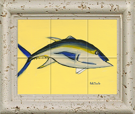 Blackfin Tuna Fish Tile Art - FishZizzle