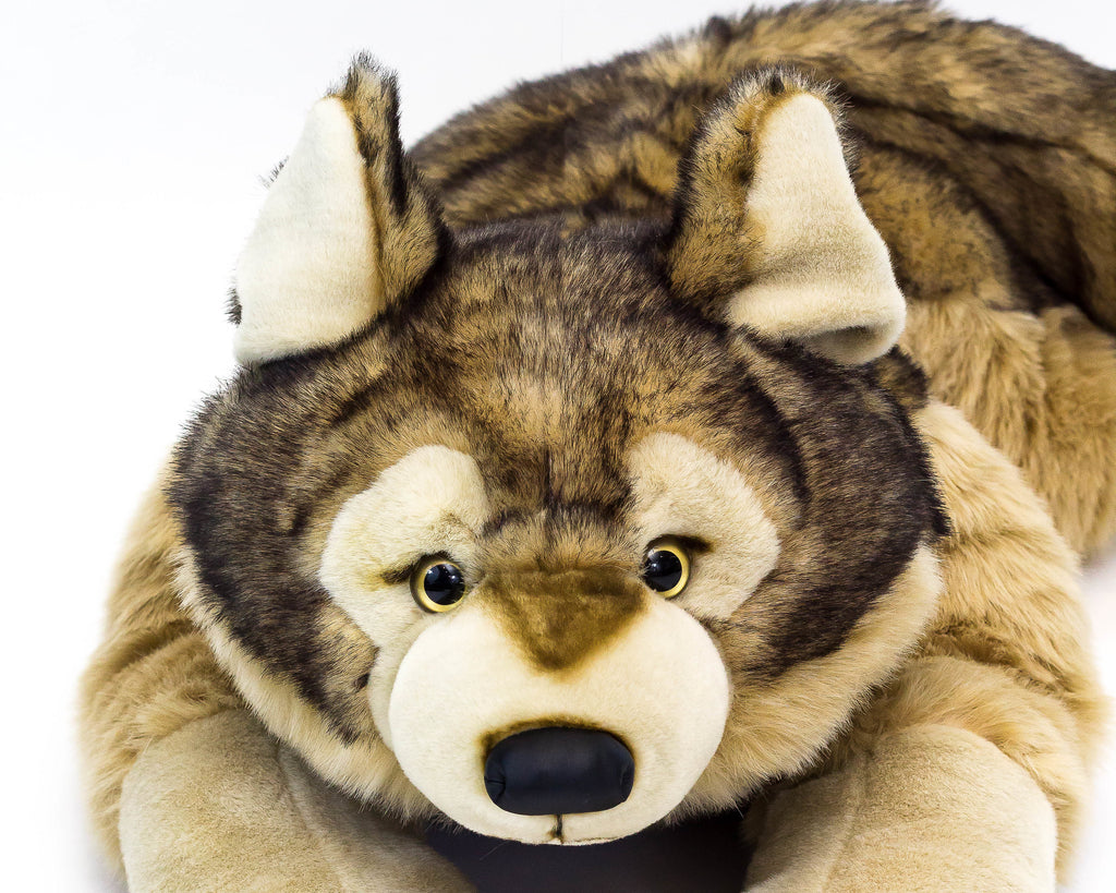 large wolf stuffed animal