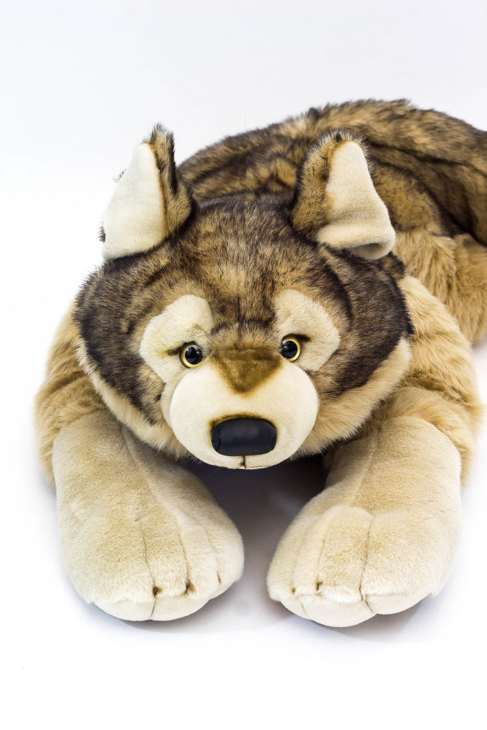 large wolf stuffed animal