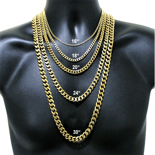 Stianless Steel Jewelry Chain Necklaces Cuban Curb