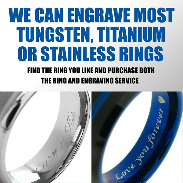 Custom Personalized Engraving Wedding Bands Rings for Men and Women