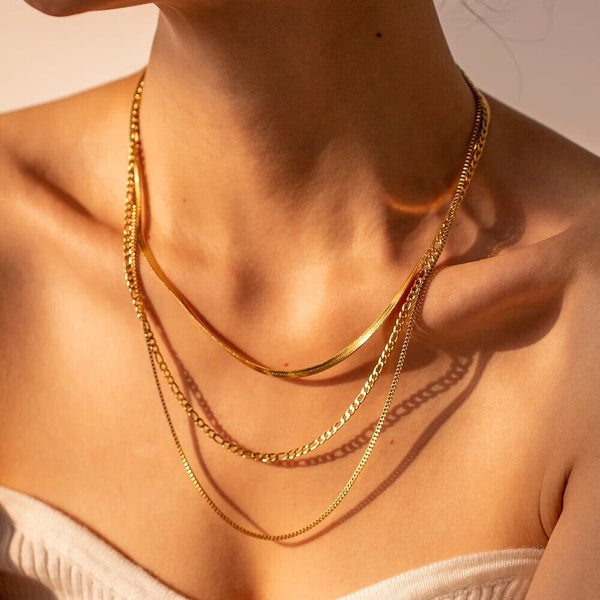 Necklace Layering - Various chains