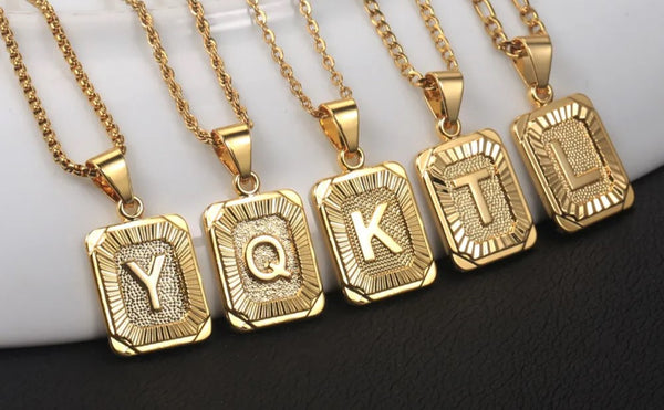 Gold Initial Necklaces for Men and Women