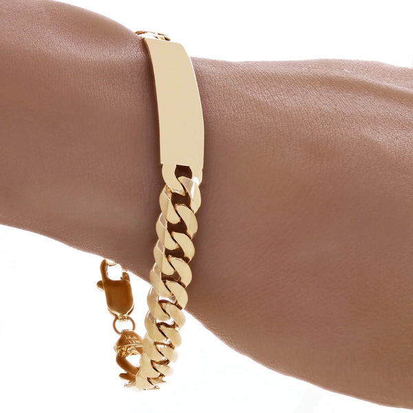 14k Gold ID Bracelet for Men