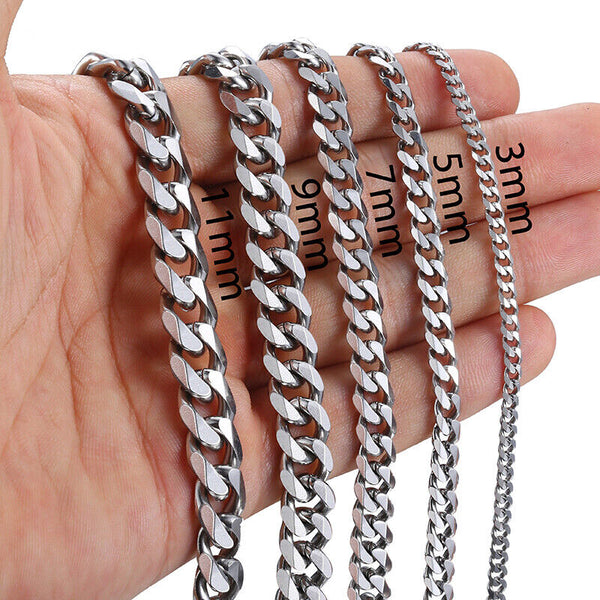 Stainless Steel Chain Necklaces Cuban Curb