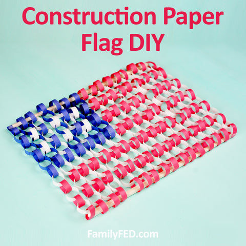 How to create a construction-paper flag craft DIY from the Dollar Tree