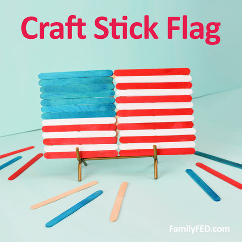 How to create a craft-stick flag craft DIY from the Dollar Tree