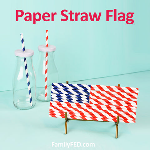 How to create a paper-straw flag craft DIY from the Dollar Tree