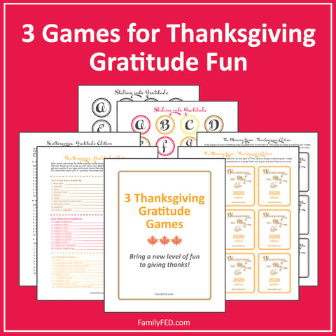 3 Easy and Fun Thanksgiving Party Games—Gratitude Game Printables