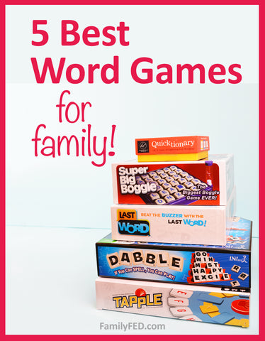 Dabble Word Game: Award Winning board games that Improve Memory, Spelling,  and Vocabulary - Fun educational family games for Kids, the Whole Family