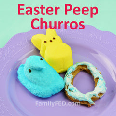 Easter Peep churros by FamilyFED.com