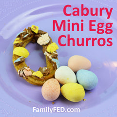 Cadbury Mini Eggs churros by FamilyFED.com