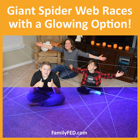 Giant Spider Web Races—Halloween Party Game