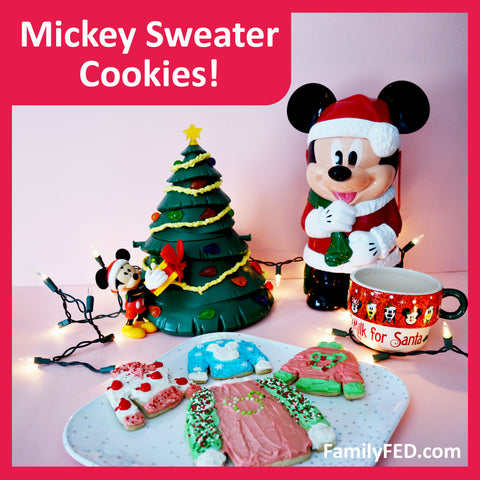 Cute Disney Mickey Christmas Sweater Cookies—Bring the Magic of Disneyland Home!