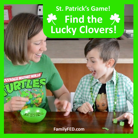 Find the Lucky Clovers St. Patrick's Day Party Game for Kids and School—Printable