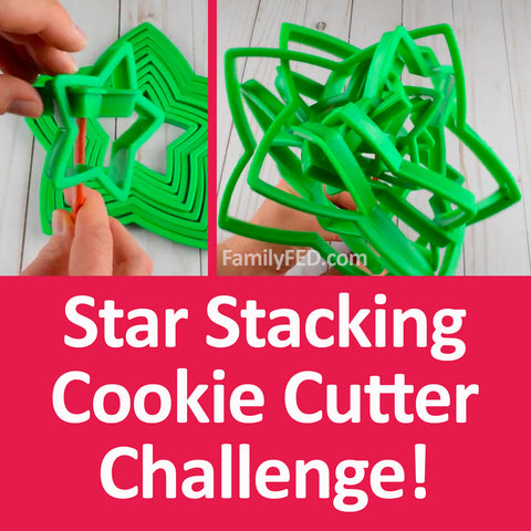 Stacking Star Cookie Cutter Challenge—Easy Christmas Party Game