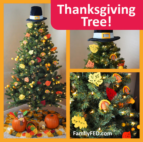 Honor Thanksgiving with a turkey tree while enjoying the Christmas joy, light, and glow.