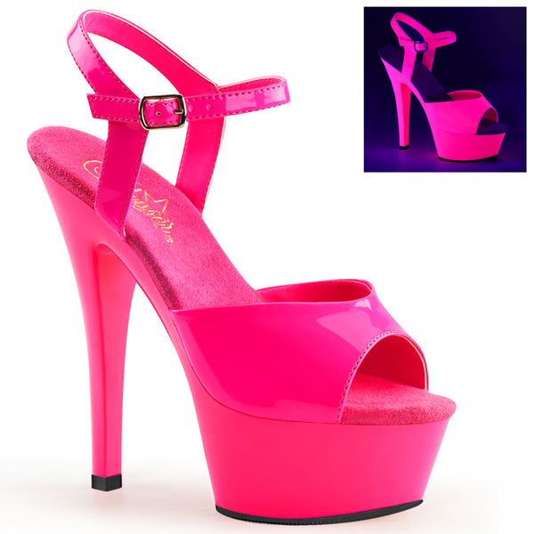 KISS-209UV Neon Pink, Pole Dancing Shoe 