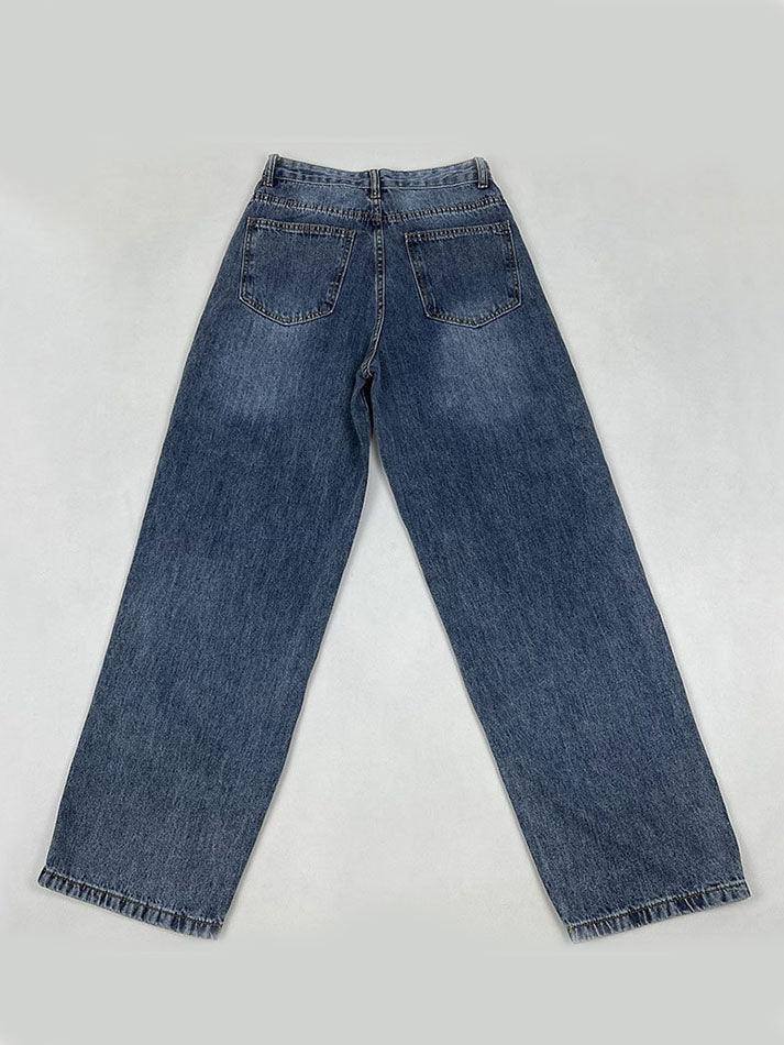 2023 Light Washed Boyfriend Jeans Blue S in Jeans Online Store ...