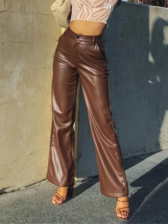 Wide Leg Leather Pockets Pants – AnotherChill