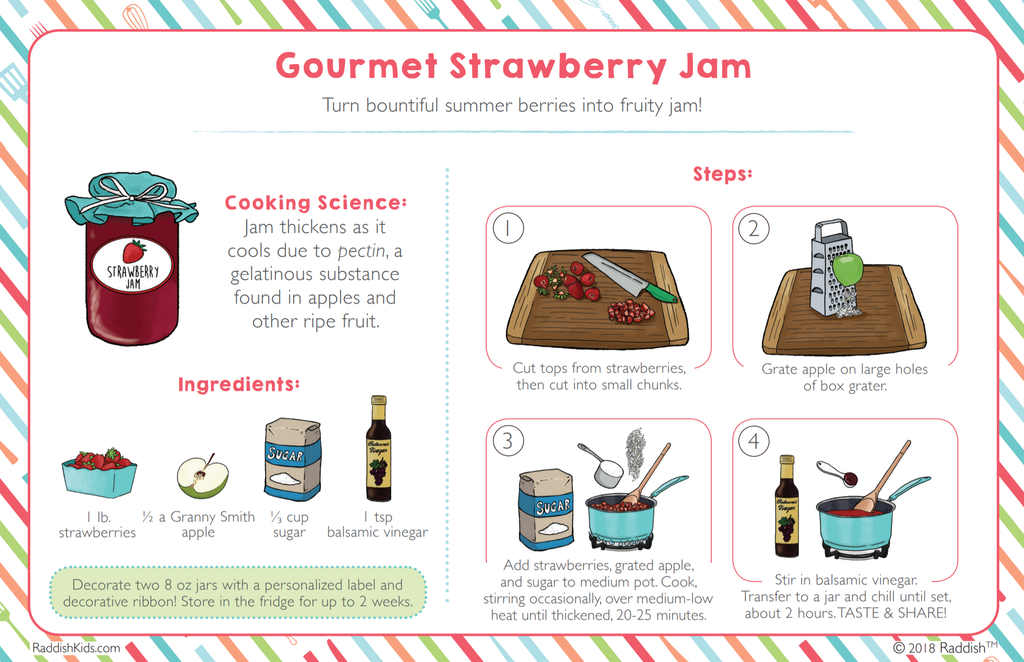Gourmet Strawberry Jam Kids Cooking Recipe - Raddish 