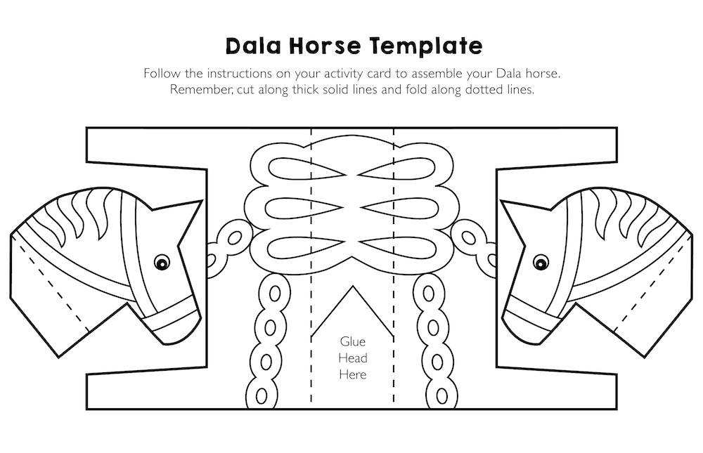 Swedish Dala Horse Coloring Page Coloring Pages