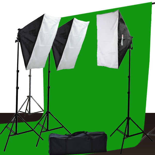 2400 Watt Continuous Video Studio Chromakey Green Screen L – ephotoinc