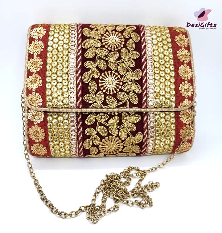 Source Indian Handmade Women's Embroidered Mobile Clutch Purse Bag