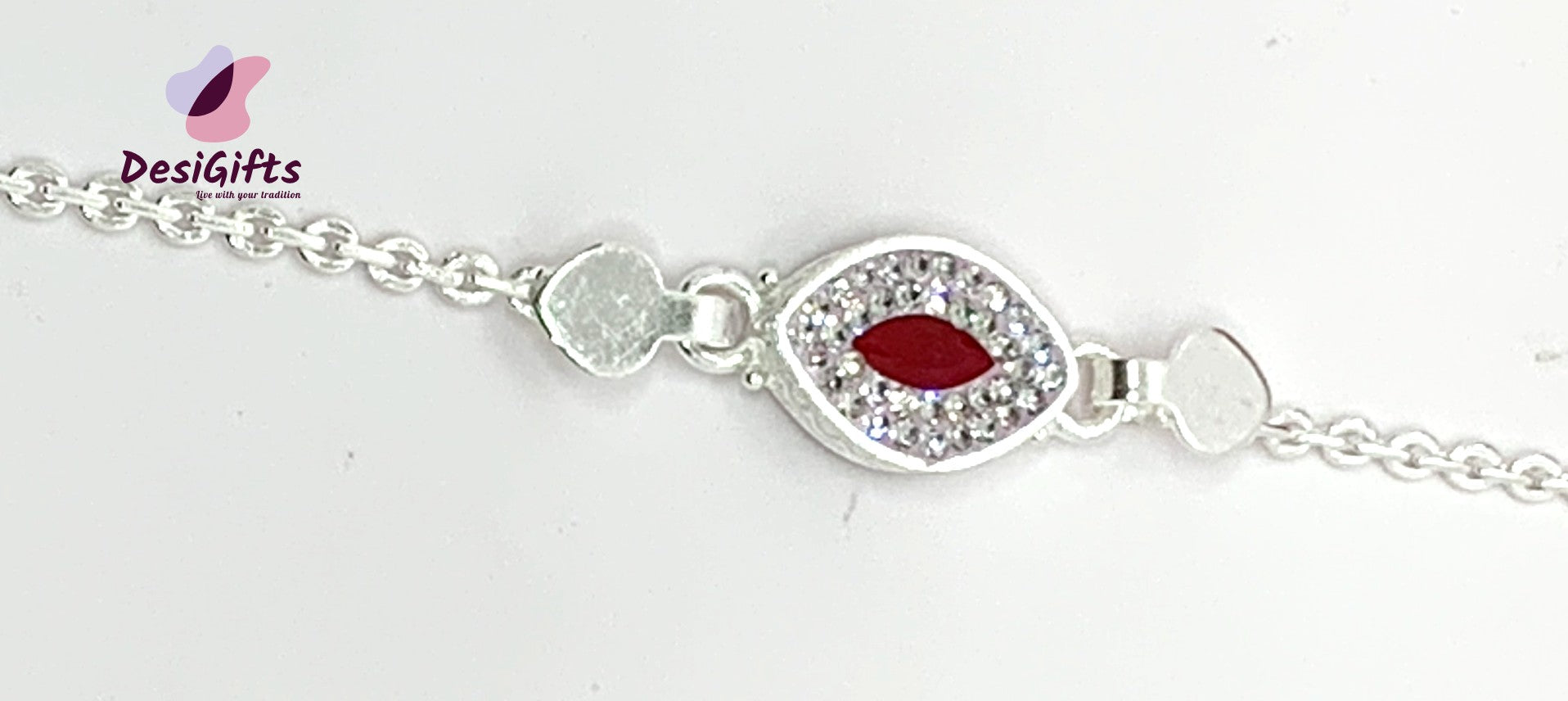 Gorgeous Pure Silver Rakhi, SLD# 642 - DesiGifts LLC