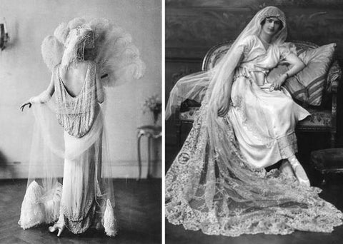 Wedding dresses worn in the 1920s