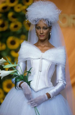 1990s style wedding dress