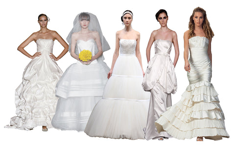 2010s tiered wedding dresses