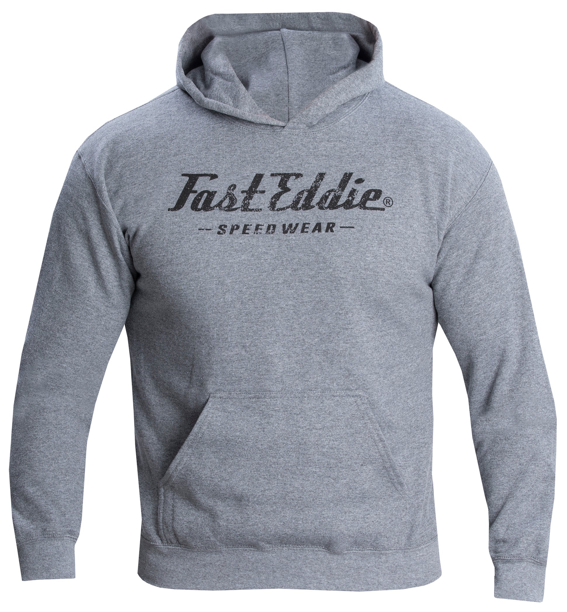 Men's Vintage Eddie Hooded Fleece - Graphite Heather – Fast Eddie Speedwear