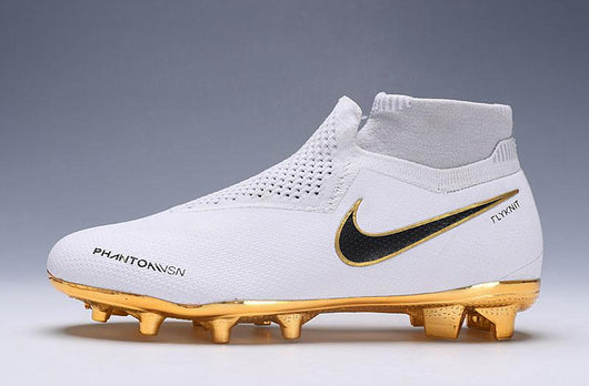 white and gold nike soccer cleats