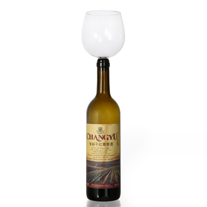 wine glass bottle top