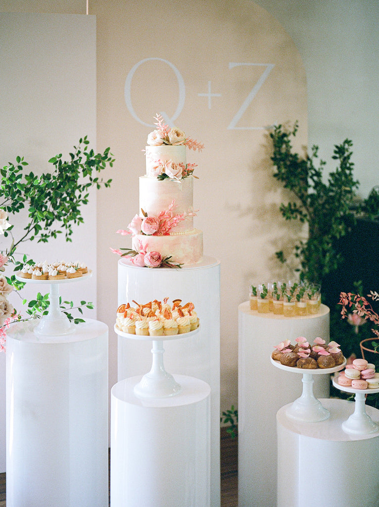 Large wall decal for wedding cake display